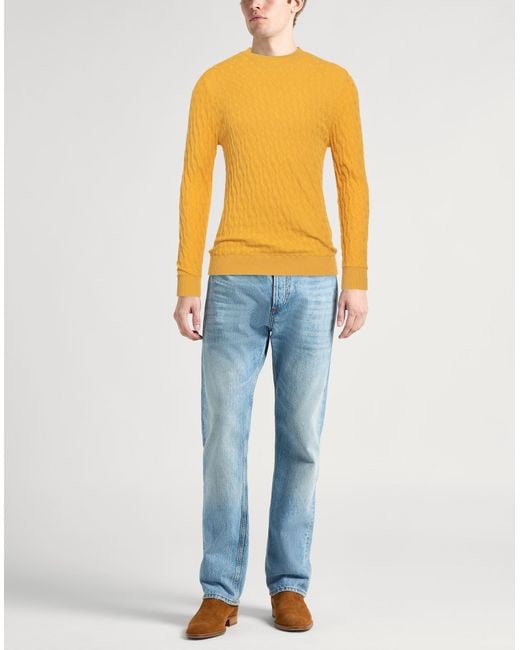 Ballantyne Yellow Sweater Cotton, Cashmere for men