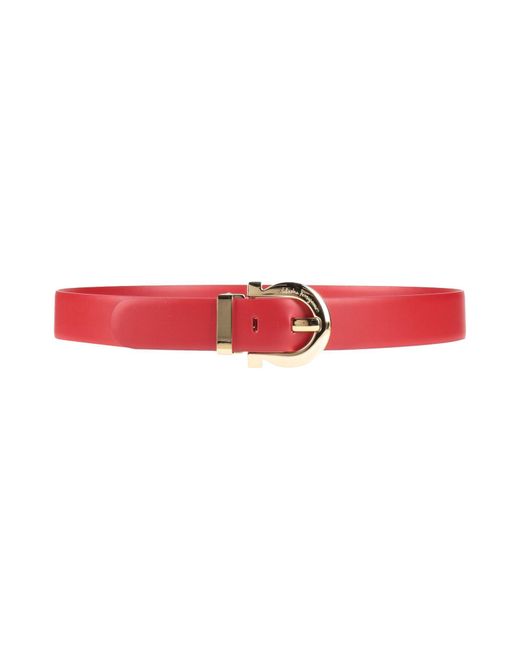 Cinturón Ferragamo de color Red