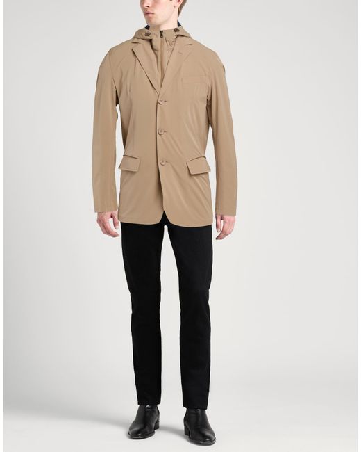 Herno Natural Camel Jacket Polyester for men