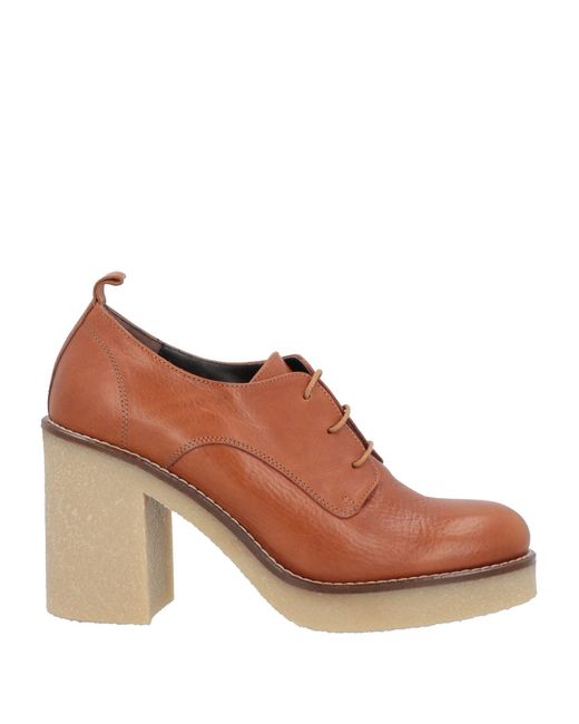 Laura Bellariva Brown Lace-up Shoes