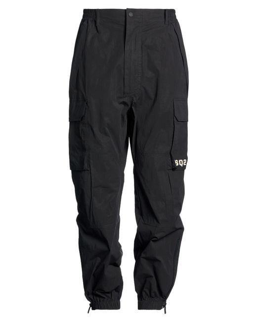 DSquared² Black Pants Cotton, Elastane for men