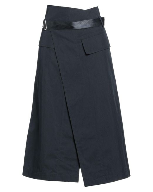 Helmut Lang Blue Midi Skirts