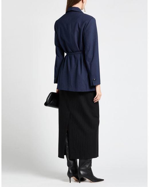 Ganni Blue Blazer Viscose, Recycled Polyamide, Elastane, Polyester