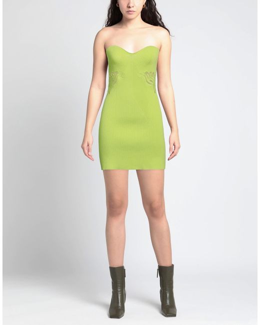 Self-Portrait Green Mini Dress