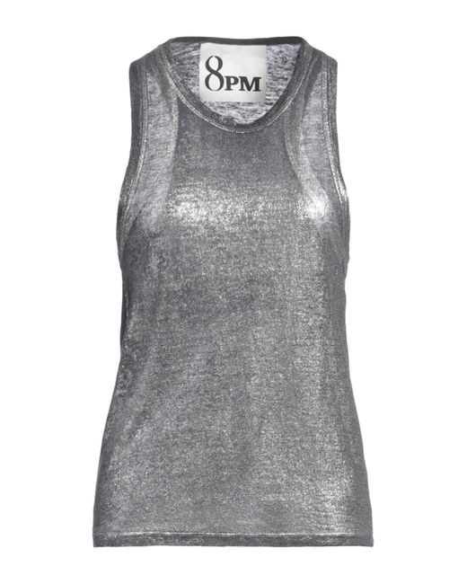 8pm Gray Tank Top Linen