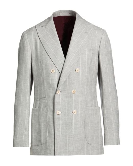 Brunello Cucinelli Gray Blazer for men