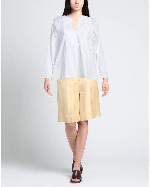 Alpha Studio White Top Cotton, Elastane