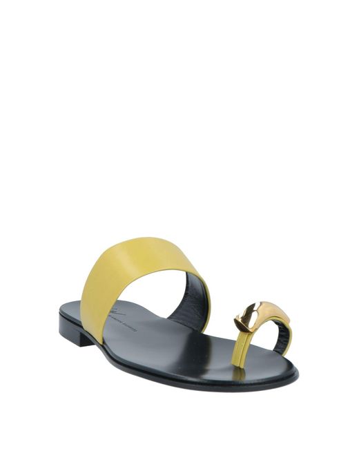 Giuseppe Zanotti Yellow Thong Sandal for men