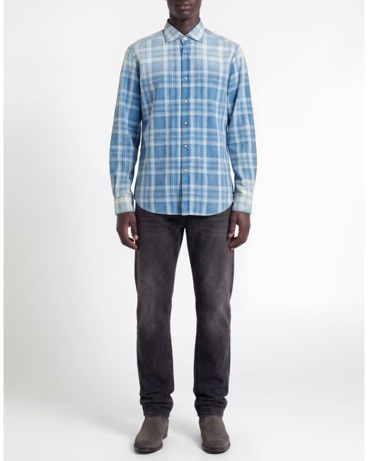 Giannetto Portofino Blue Light Shirt Cotton for men