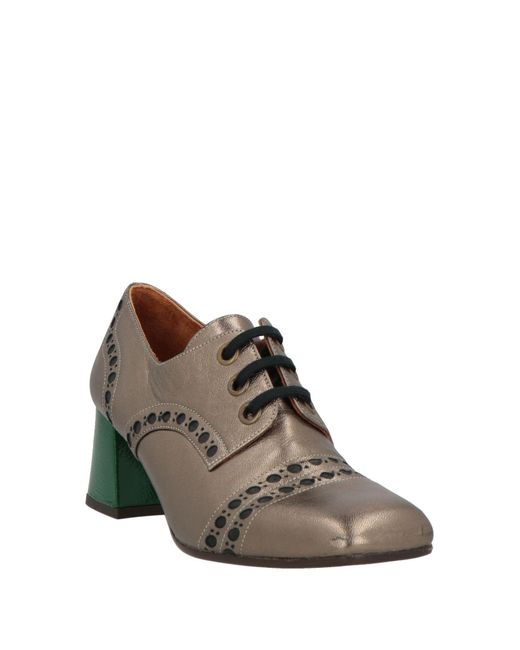 Chie Mihara Gray Lace-Up Shoes Leather