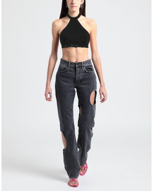 Ssheena Black Top Polyethylene, Virgin Wool, Elastane