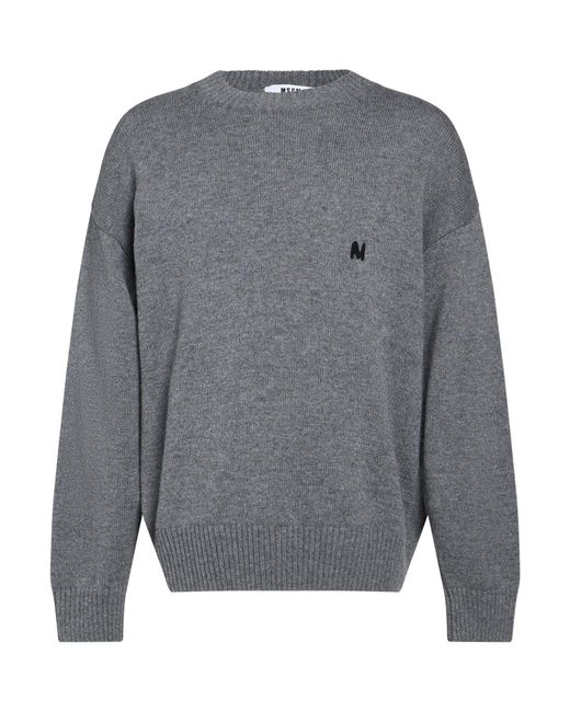 MSGM Gray Sweaters for men