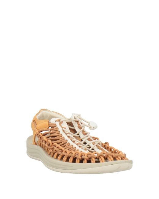 Keen White Sandals Textile Fibers, Synthetic Material