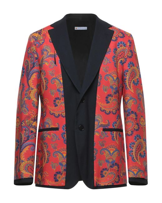 BEL-AIR ATHLETICS Red Suit Jacket for men