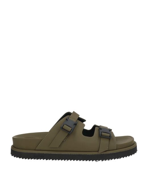 Baldinini Green Sandals Calfskin for men