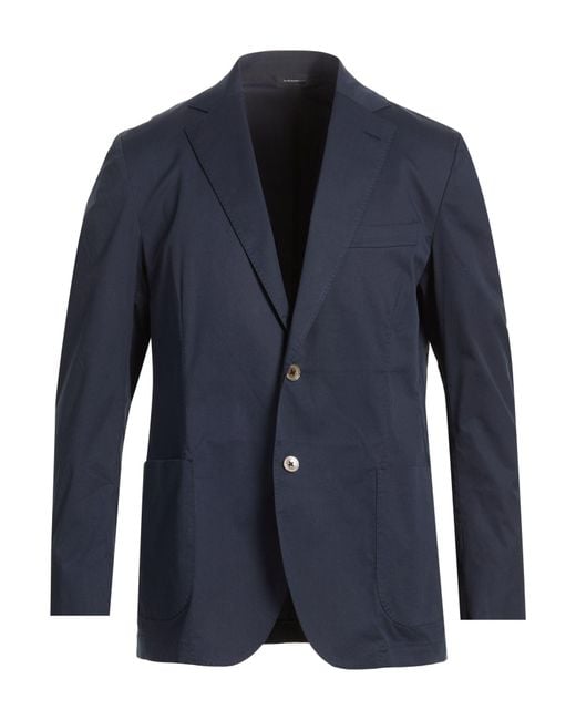 Tombolini Blue Blazer Cotton, Polyamide, Elastane for men