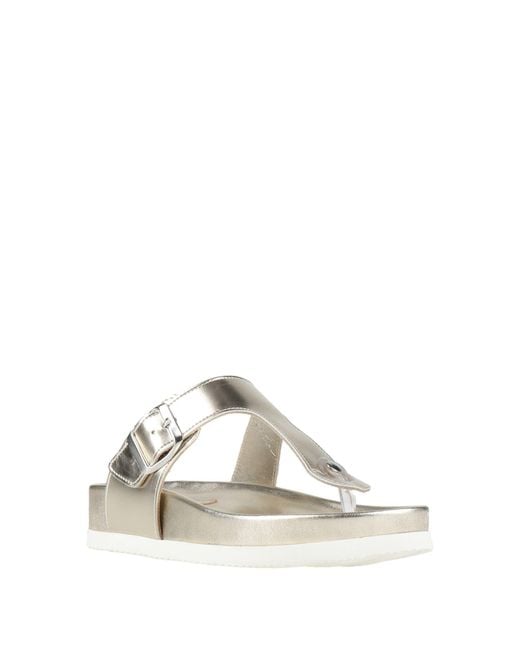 Ennequadro White Thong Sandal Synthetic Material