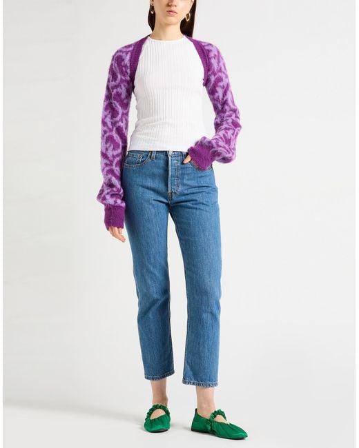 Pinko Purple Shrug Acrylic, Polyamide, Alpaca Wool