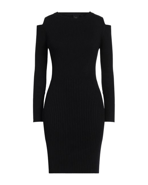Pinko Black Mini Dress Viscose, Polyester, Polyamide