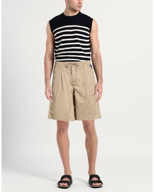 Replay Natural Shorts & Bermuda Shorts Cotton, Elastane for men