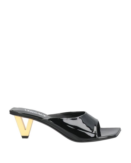 Versace Black Sandals Leather