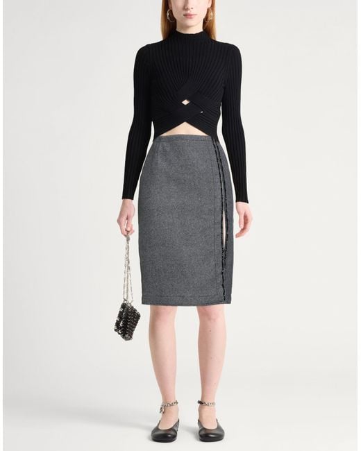N°21 Midi Skirt in Gray | Lyst