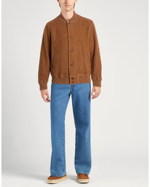 Circolo 1901 Brown Camel Jacket Virgin Wool, Polyamide for men