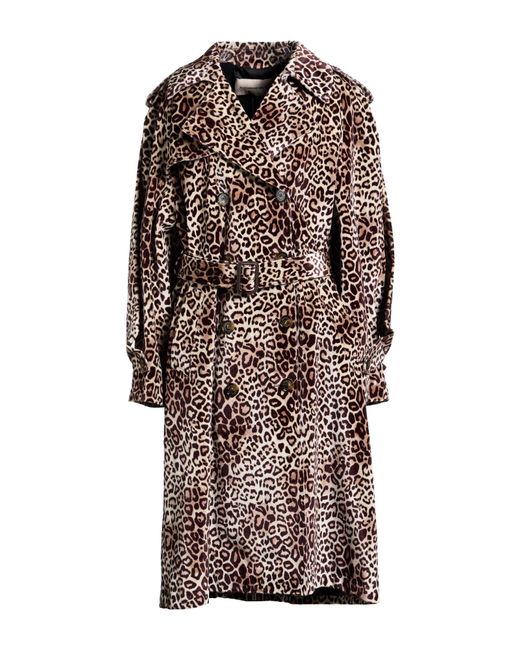 Alexandre Vauthier Brown Coat Polyester, Cotton, Elastane
