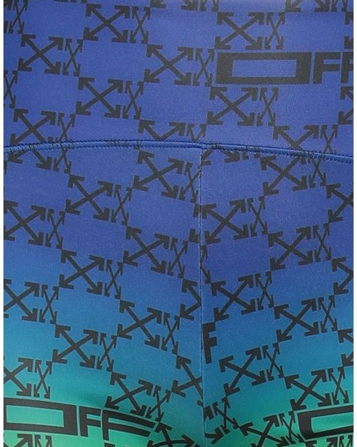Off-White c/o Virgil Abloh Blue Shorts & Bermuda Shorts Polyamide, Polyester, Elastane