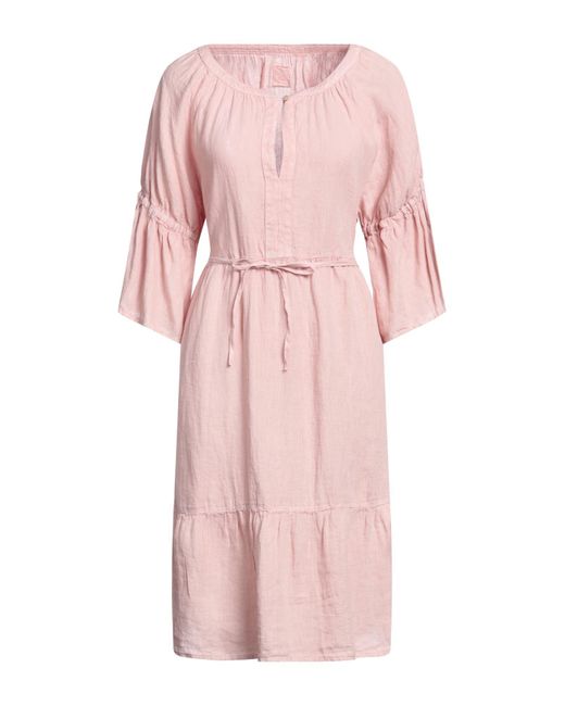 120% Lino Pink Midi Dress