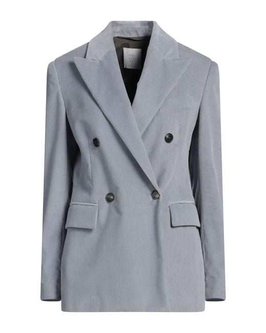 Eleventy Gray Blazer Cotton