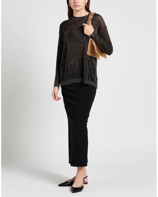 Roberto Collina Black Sweater Viscose, Polyester