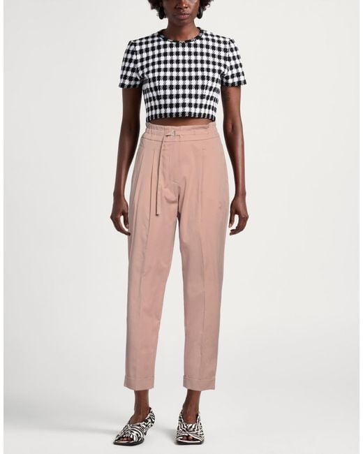 Peserico Pink Pants Cotton, Lyocell, Elastane