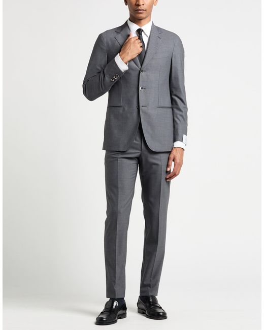 Caruso Gray Suit Wool for men