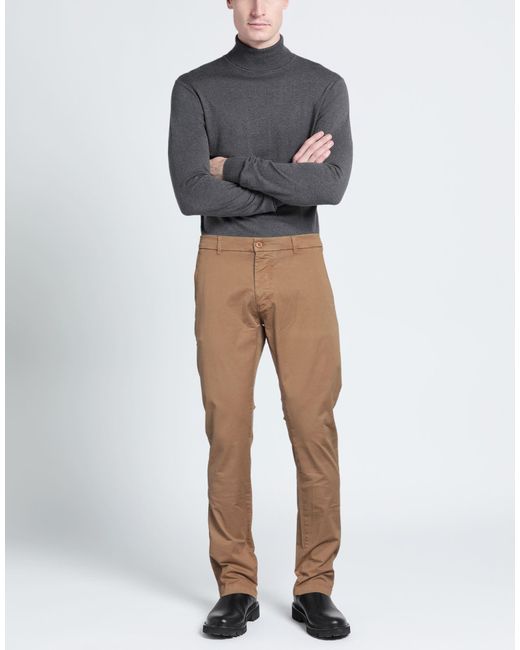 Avignon Natural Camel Pants Cotton, Elastane for men