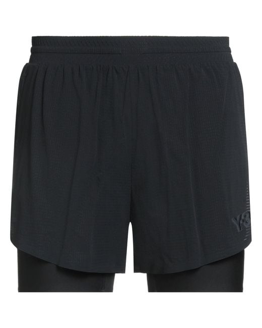 Y-3 Black Shorts & Bermuda Shorts Polyamide, Elastane for men