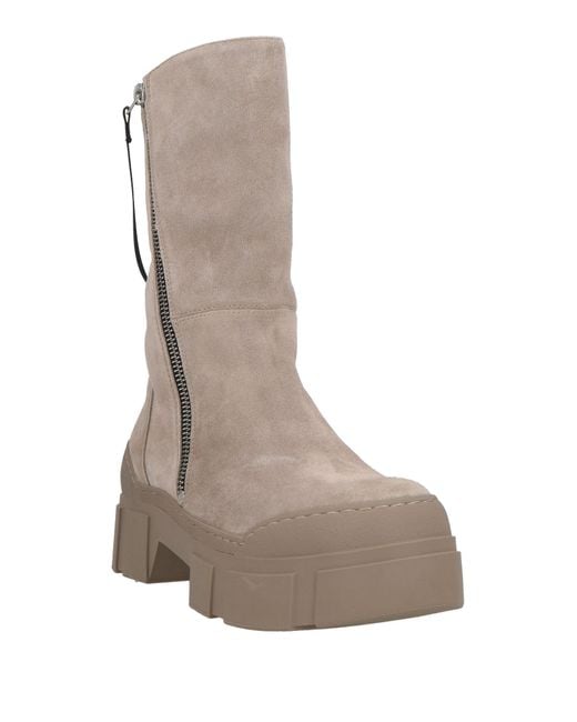 Vic Matié Gray Ankle Boots Leather