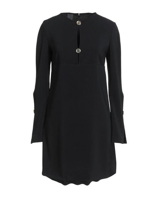 Pinko Black Mini Dress Polyester, Elastane