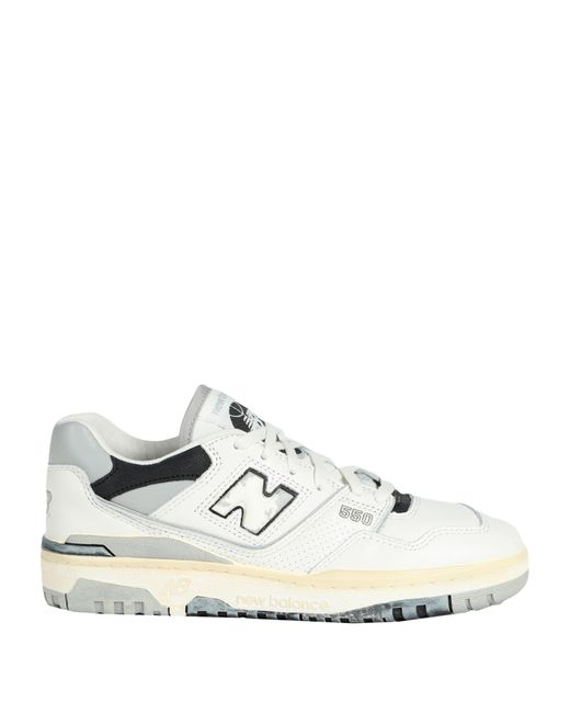 New Balance White 550 Grey Sneaker for men