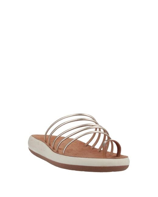 Ancient Greek Sandals White Thong Sandal