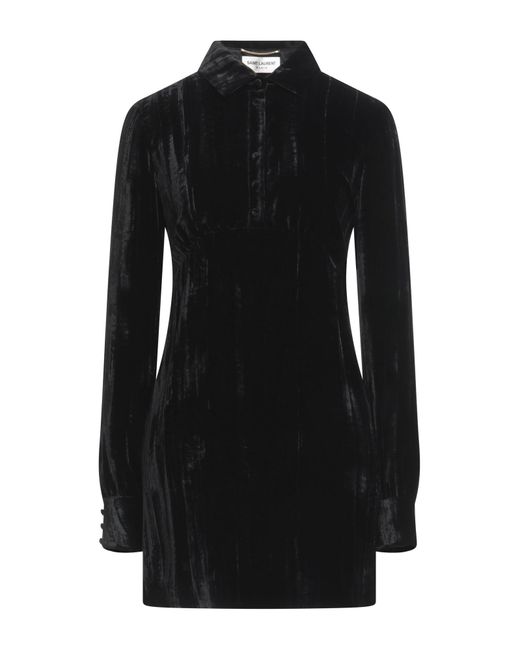 Robe courte Saint Laurent en coloris Black