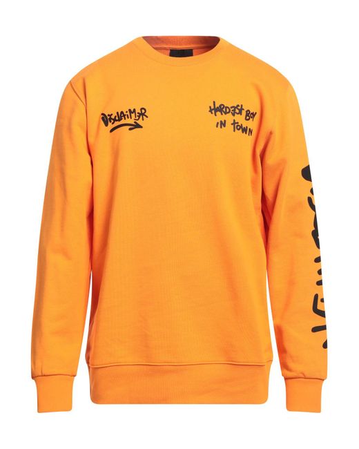 DISCLAIMER Orange Sweatshirt for men