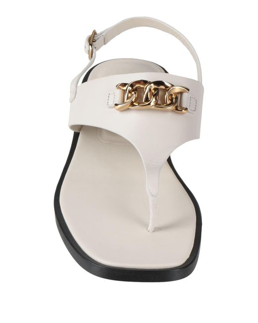 Tod's White Thong Sandal