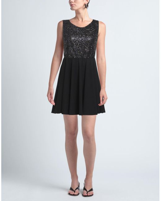 Boutique De La Femme Black Mini Dress