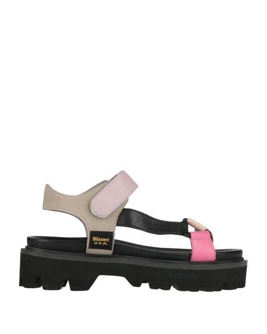 Blauer Black Sandals Leather
