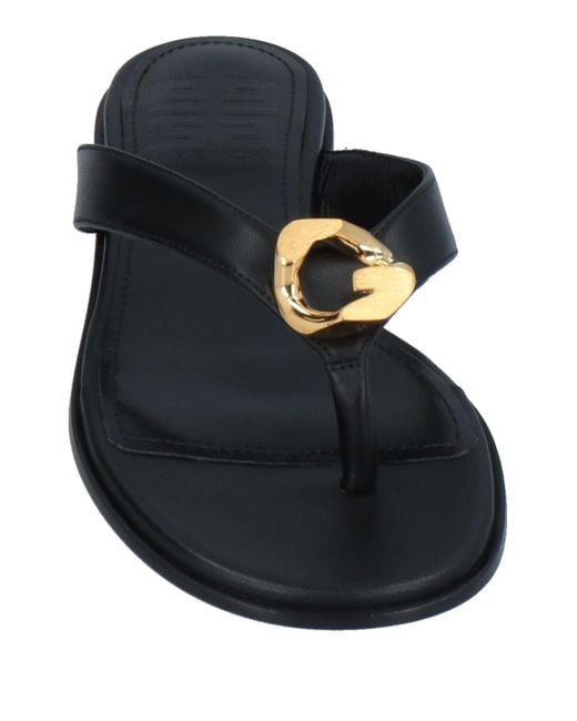 Givenchy Black Thong Sandal