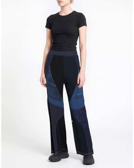 MARINE SERRE Blue Midnight Pants Recycled Polyester, Elastane