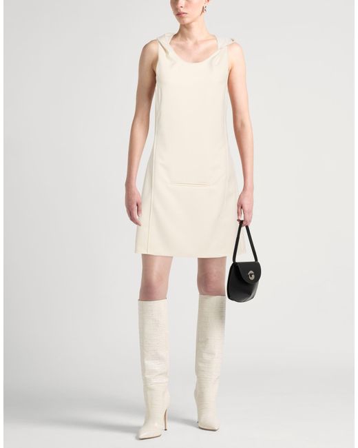 Courreges Natural Mini Dresses