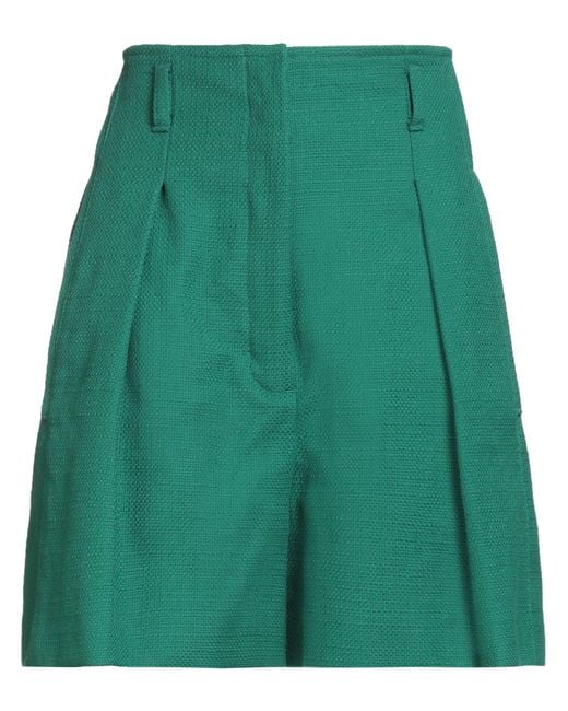 Weekend by Maxmara Green Shorts & Bermuda Shorts Cotton