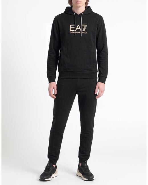 Emporio Armani Black Sweatshirt Cotton for men